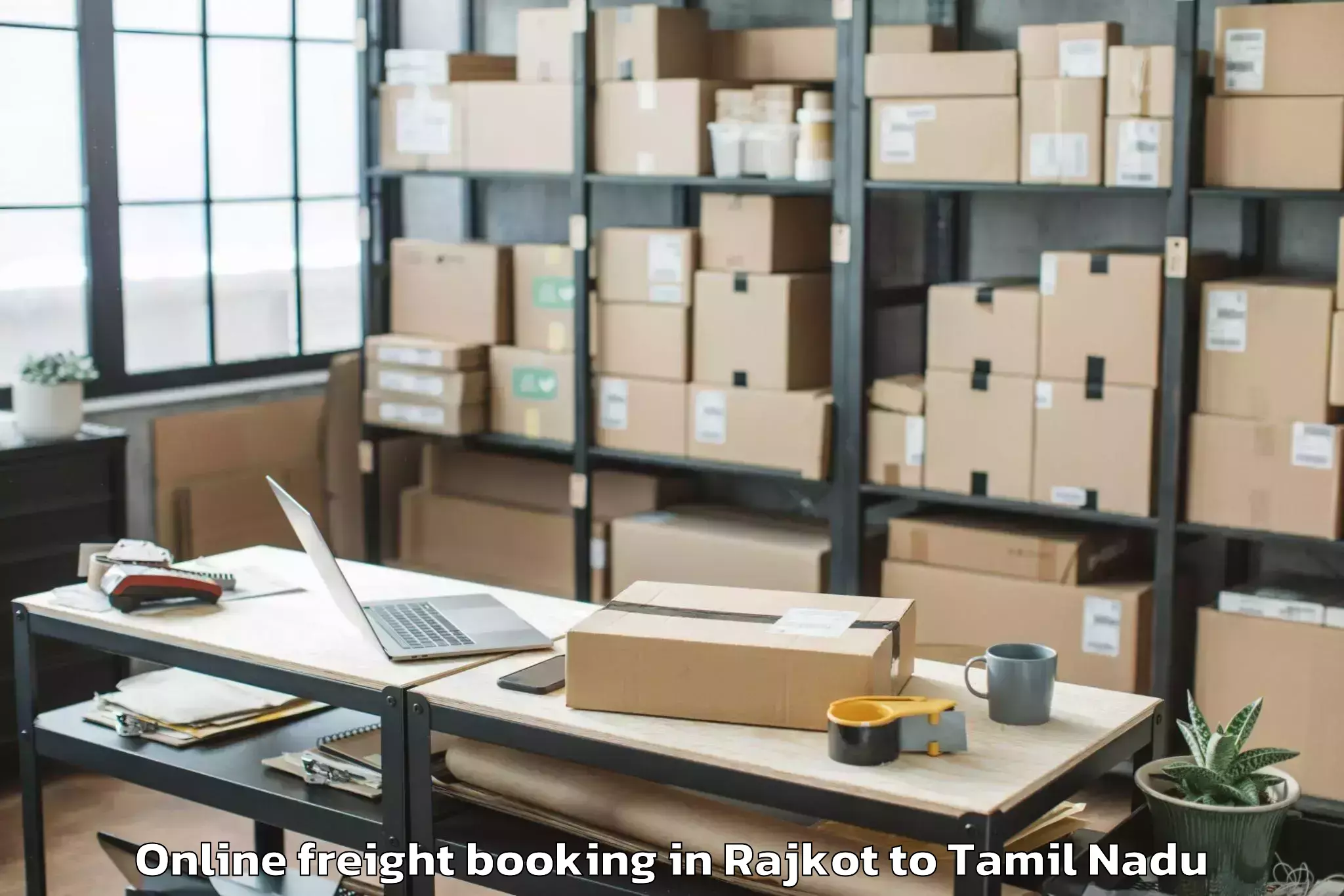 Reliable Rajkot to Nandambakkam Online Freight Booking